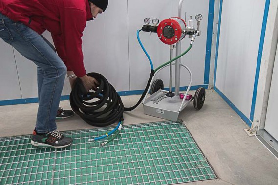 Запуск окрасочно-сушильной камеры для окраски металлоконструкций и ферм SPK 15.4.6, г. Астана (Казахстан)