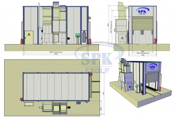 Окрасочно-сушильная камера SPK-10.4.5