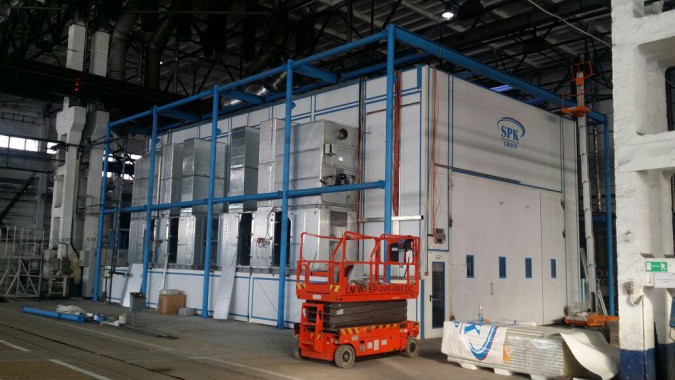 Покрасочно-сушильная камера для трубопроводов SPK-15.8.6, г. Челябинск