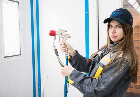 Запуск окрасочно-сушильной камеры для окраски металлоконструкций и ферм SPK 15.4.6, г. Астана (Казахстан)