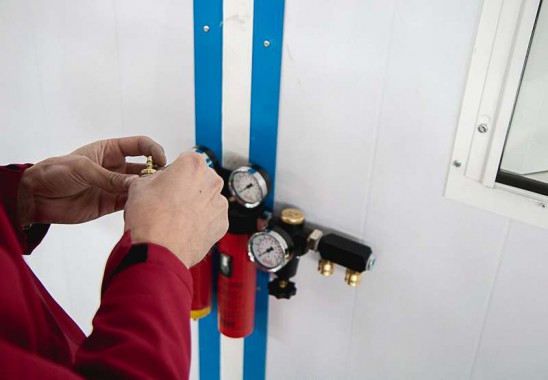 Запуск окрасочно-сушильной камеры для окраски металлоконструкций и ферм SPK 15.4.6, г. Астана (Казахстан)