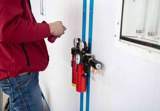 Запуск окрасочно-сушильной камеры для окраски металлоконструкций и ферм SPK 15.4.6, г. Астана (Казахстан)