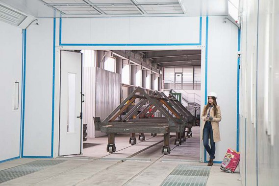 Запуск окрасочно-сушильной камеры для окраски металлоконструкций и ферм SPK 15.4.6, г. Астана (Казахстан)