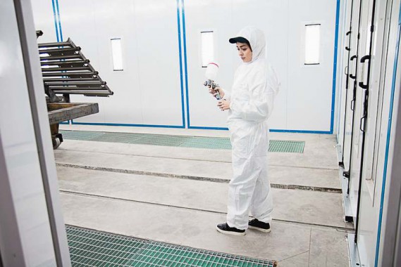 Запуск окрасочно-сушильной камеры для окраски металлоконструкций и ферм SPK 15.4.6, г. Астана (Казахстан)