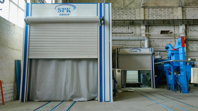 Дробеструйные камеры SPK-14.5.5 и SPK-6.4.4, Комплекс подготовки и покраски Дробеструйные камеры SPK-14.5.5 и SPK-6.4.4, Комплекс подготовки и покраски