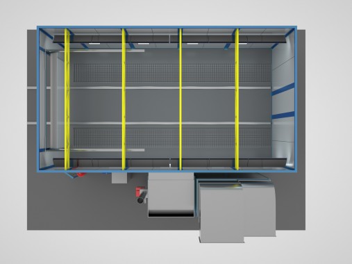 Окрасочно-сушильная камера тупикового типа SPK-9.5.4