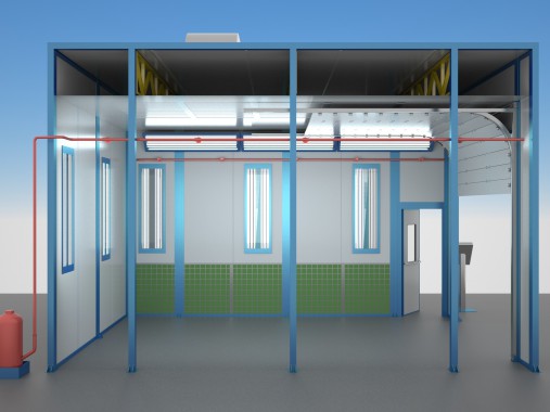 Окрасочно-сушильная камера тупикового типа SPK-6.4.4