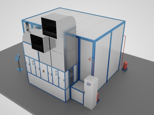Окрасочно-сушильная камера тупикового типа SPK-6.4.4