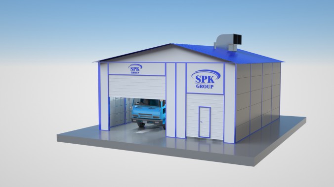 Камера проверки герметичности кабин и фургонов методом дождевания SPK ? R 12.6.5 уличного исполнения