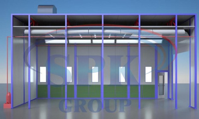 Окрасочно-сушильная камера тупикового типа SPK-10.5.5 