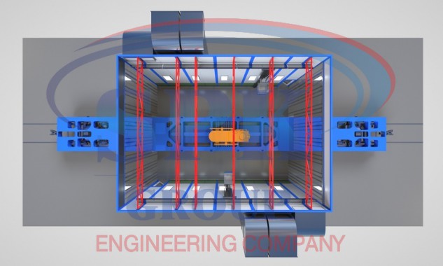 Окрасочно-сушильная камера проходного типа SPK-11.9.7