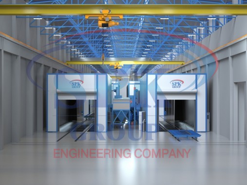 Комплекс подготовки и окраски поверхности SPK. Телескопическая камера сушки SPK-36.6.5.