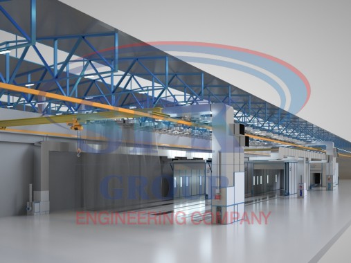 Комплекс подготовки и окраски поверхности SPK. Телескопическая камера сушки SPK-36.6.5.