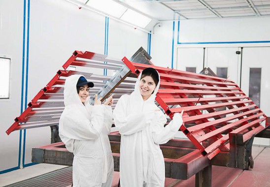 Покраска в окрасочно-сушильной камере для окраски металлоконструкций и ферм SPK 15.4.6, г. Астана (Казахстан) 