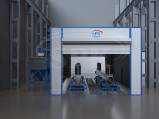 Открытая зона окраски SPK-Z 18.7,5. Комплекс подготовки и окраски поверхности SPK