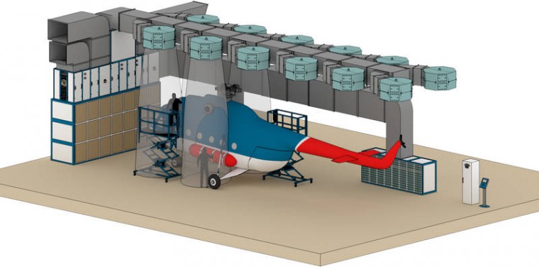 Покрасочно-сушильная камера для грузового транспорта SPK-12х5х5