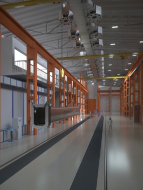 Зона открытой окраски SPK-Z 76.6.9 в составе Комплекса подготовки поверхности, окраски и сушки SPK Зона открытой окраски SPK-Z 76.6.9 в составе Комплекса подготовки поверхности, окраски и сушки SPK