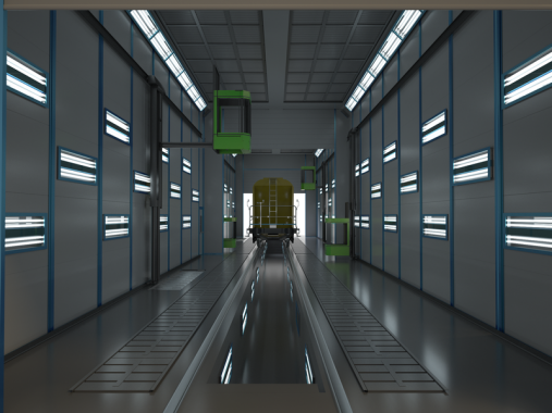 Окрасочно-сушильная камера проходного типа SРК - 36.6.7