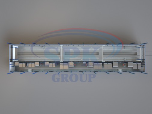 Окрасочно-сушильная камера проходного типа уличного исполнения SPK-55.7.7 для путевых машин
