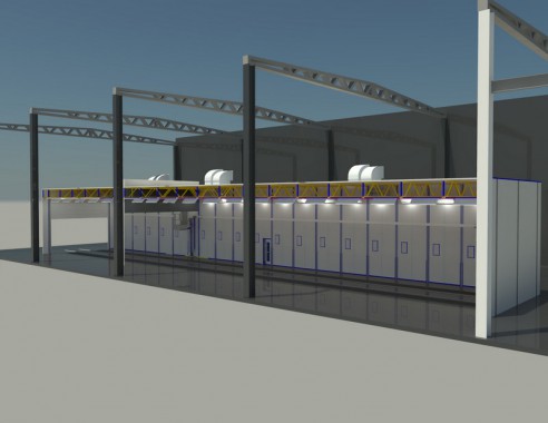 Двухсекционная покрасочно-сушильная камера для жд транспорта SPK-40.8.6 