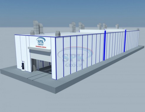 Уличная покрасочно-сушильная камера для путевых машин SPK-55.12.8