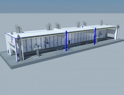 Уличная покрасочно-сушильная камера для путевых машин SPK-55.12.8