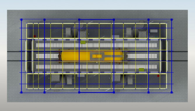 Окрасочно-сушильная камера проходного типа уличного исполнения SPK-18.11.8. 
