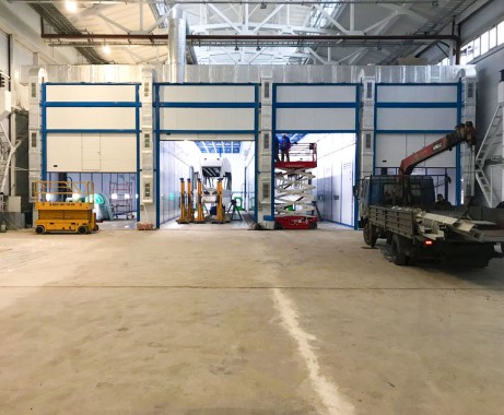 Комплекс подготовки, покраски и сушки для трамвайных вагонов, г. Тверь