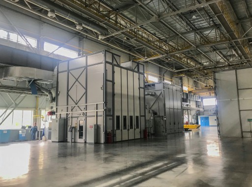 Покрасочно-сушильная камера с раскрывающейся крышей SPK-T 6.6.7