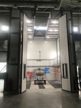 Покрасочно-сушильная камера с раскрывающейся крышей SPK-T 6.6.7