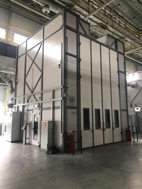 Покрасочно-сушильная камера с раскрывающейся крышей SPK-T 6.6.7