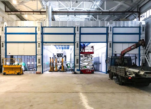 Комплекс подготовки, покраски и сушки для трамвайных вагонов, г. Тверь