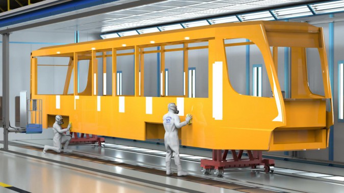 Проходная камера окраски и сушки для трамваев SPK-P 20.7.5