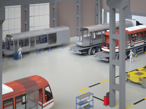 Комплекс подготовки и покраски трамваев SPK