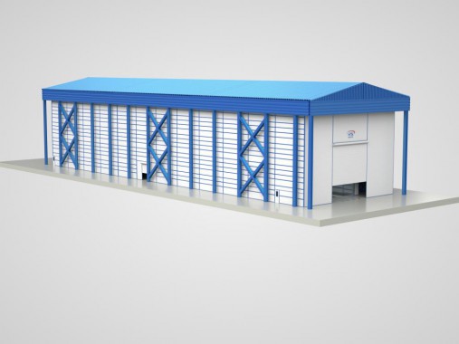 Уличный комплекс подготовки, покраски и сушки для судостроения SPK