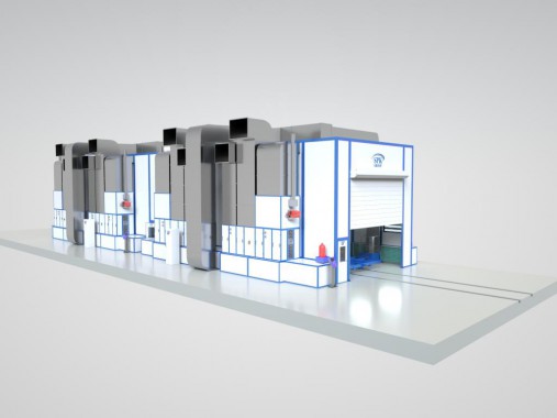 Окрасочно-сушильная камера для деталей карьерной техники SPK-30.7.6