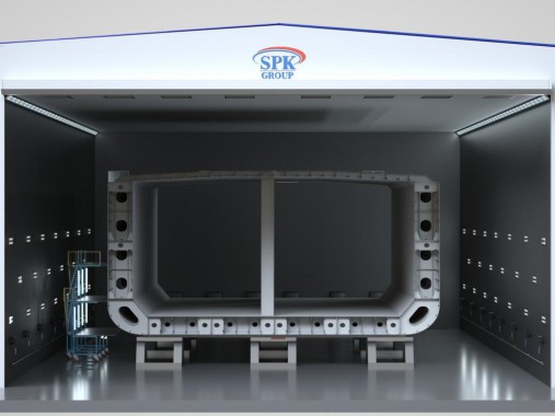 Комплект оборудования SPK для дробеструйной очистки поверхности блоков