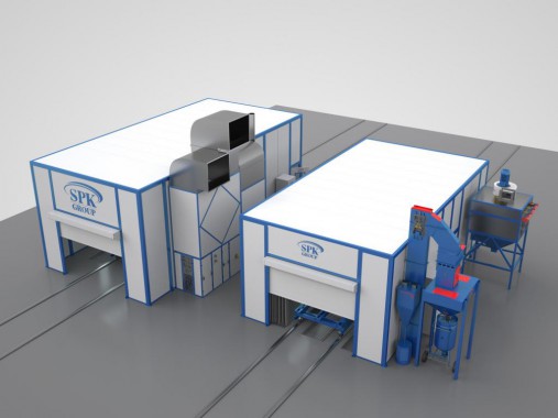 Комплекс подготовки поверхности, окраски и сушки SPK в проходном исполнении