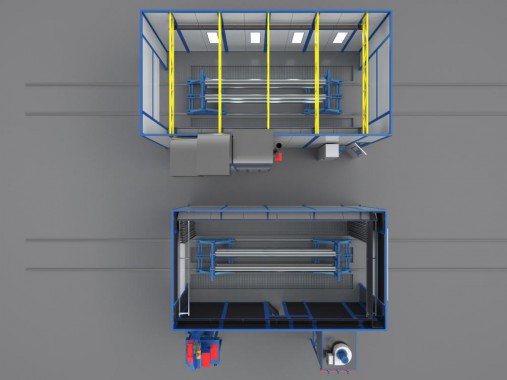 Комплекс подготовки поверхности, окраски и сушки SPK в проходном исполнении