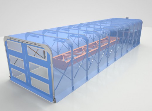 Проходная телескопическая окрасочно-сушильная камера SРК - 11.6.5