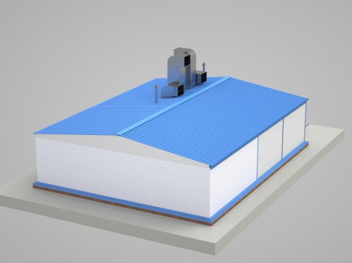 Уличный комплекс подготовки, покраски и сушки SPK для металлоконструкций 