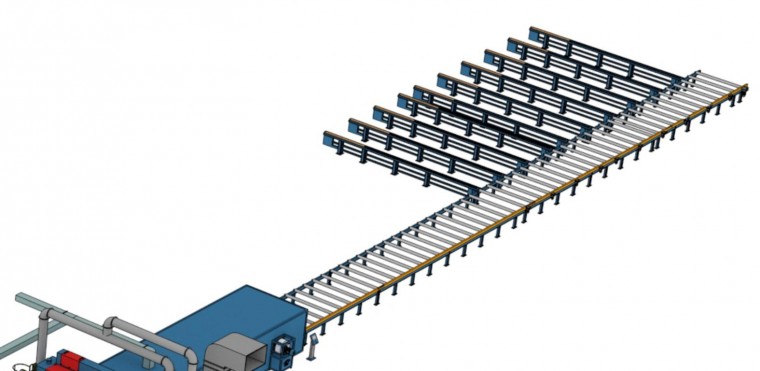 Автоматизированная линия дробеметной очистки и консервации металлопроката для судостроения SPK –D K 45.10.45-R
