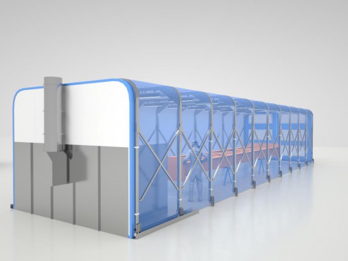 Проходная телескопическая окрасочно-сушильная камера SРК - 11.6.5