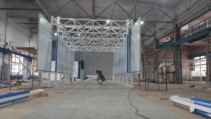 Покрасочно-сушильная камера для деталей спецтехники SPK-P 18.5.4