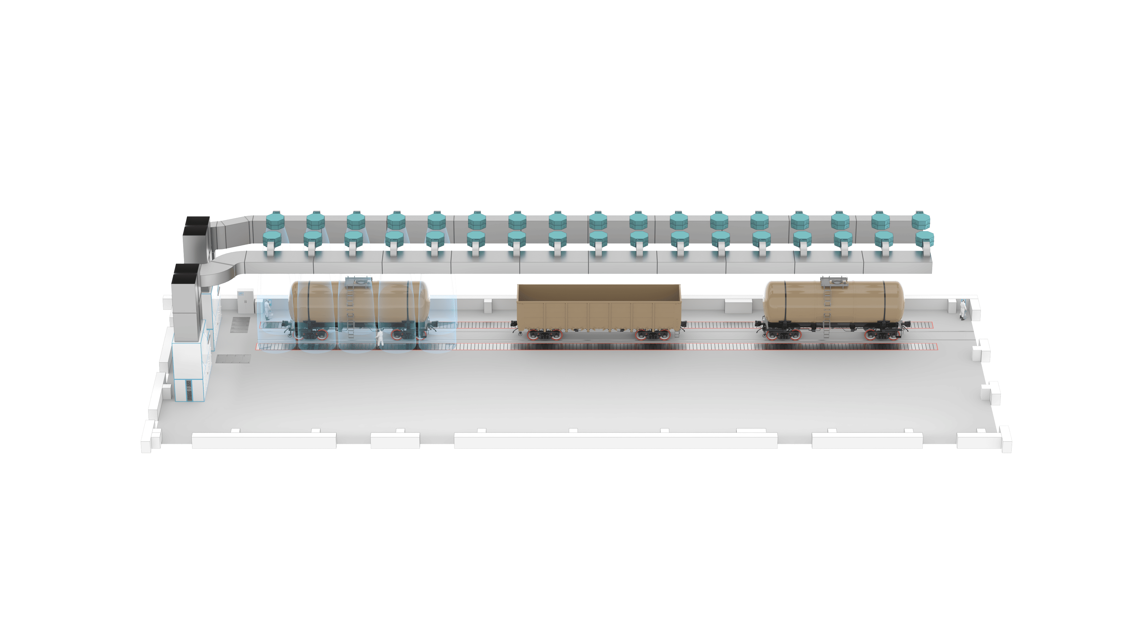 Окрасочная камера для жд