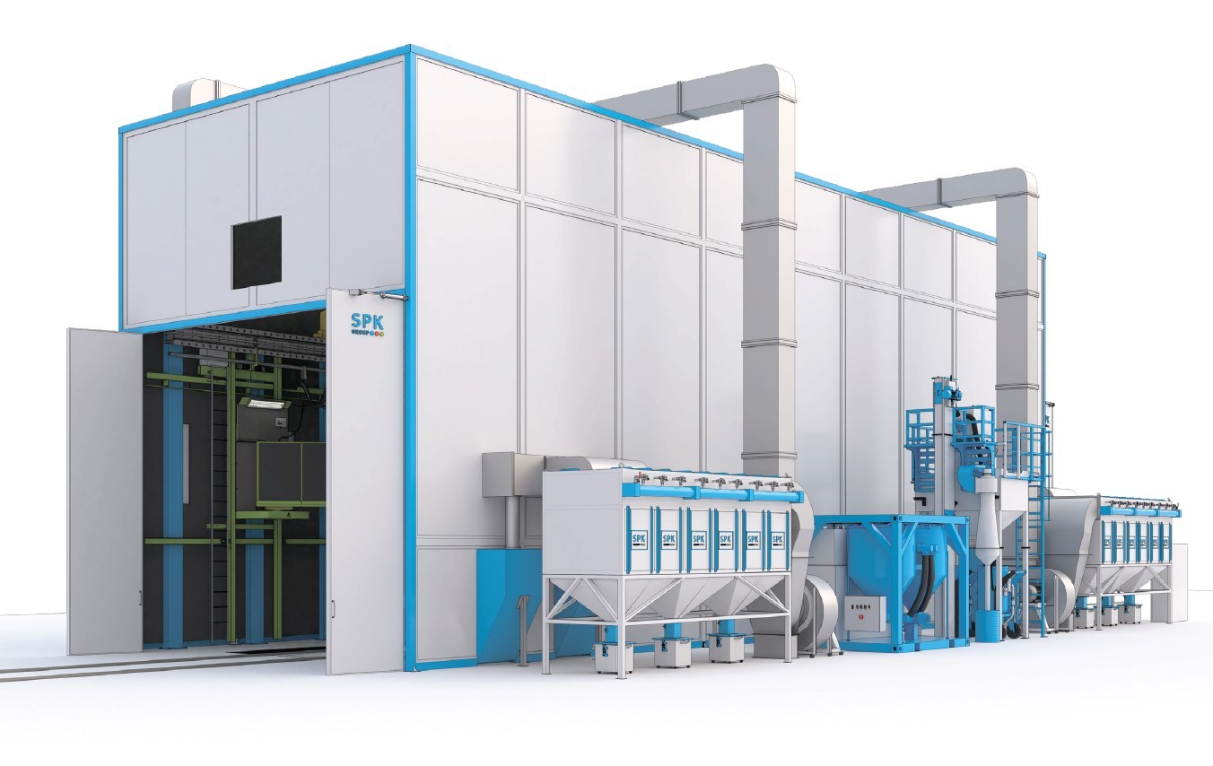 дробеструйная камера для вагонов