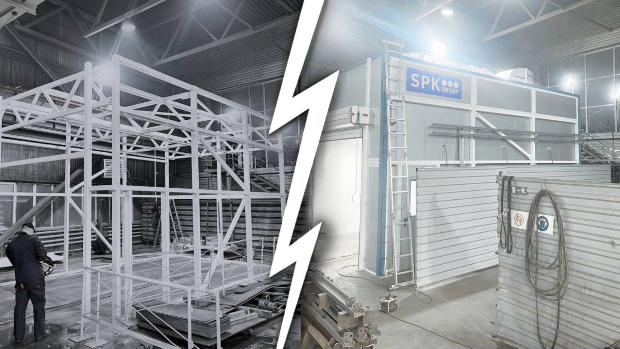 монтаж покрасочной камеры