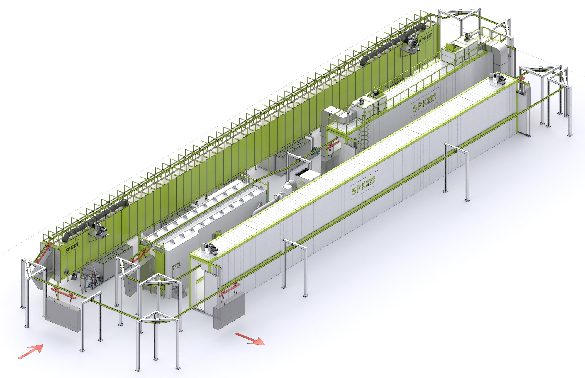 порошковая покрасочная линия