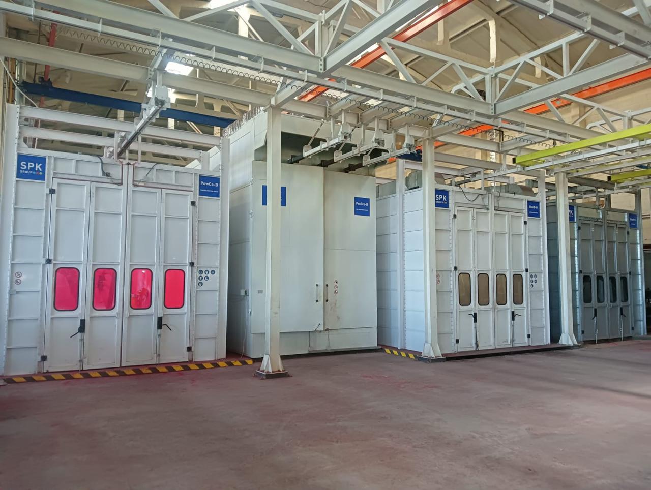 комплекс автоматической порошковой окраски