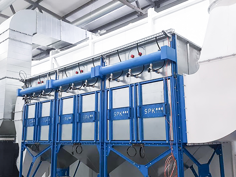 установка для вентиляции в дробеструйной камере